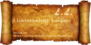 Lichtscheindl Luciusz névjegykártya